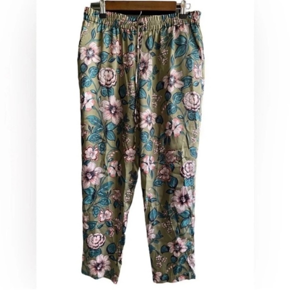 RALPH LAUREN Floral Print Twill Elastic Waist Pants Size 6 - Picture 4 of 12